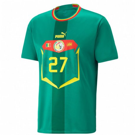 Kandiny Muži Senegalské Nicolas Jackson #27 Zelená Dresy Idegenbeli Csapatmez 22-24 Triĭká