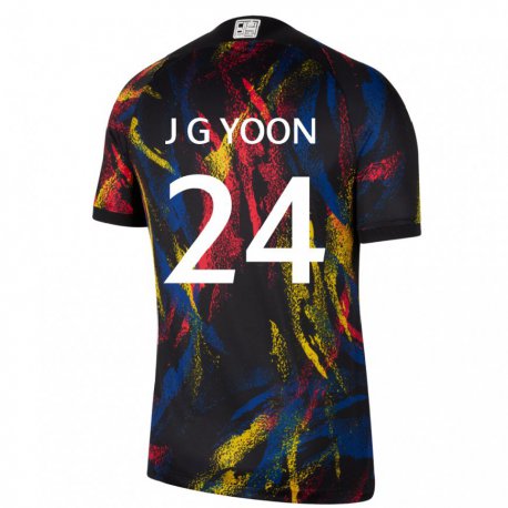 Kandiny Muži Juhokórejské Jong-gyu Yoon #24 Viacfarebné Dresy Idegenbeli Csapatmez 22-24 Triĭká