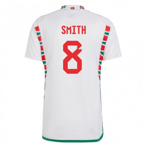 Kandiny Muži Waleské Matt Smith #8 Biely Dresy Idegenbeli Csapatmez 22-24 Triĭká