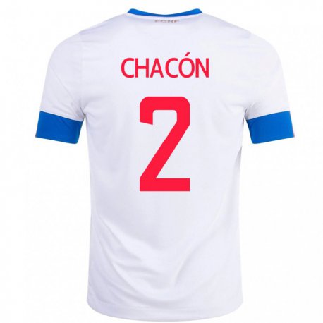 Kandiny Muži Kostarické Daniel Chacon #2 Biely Dresy Idegenbeli Csapatmez 22-24 Triĭká