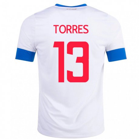 Kandiny Muži Kostarické Gerson Torres #13 Biely Dresy Idegenbeli Csapatmez 22-24 Triĭká