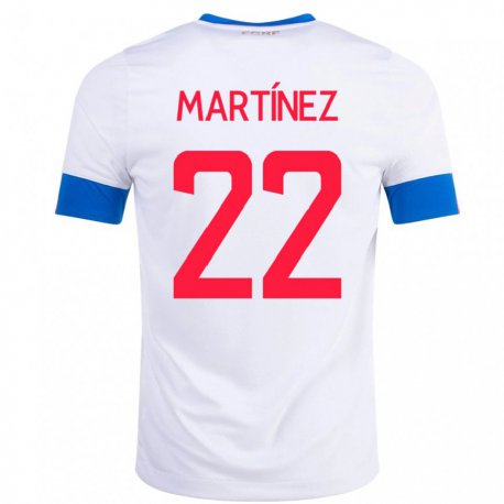 Kandiny Muži Kostarické Carlos Martinez #22 Biely Dresy Idegenbeli Csapatmez 22-24 Triĭká