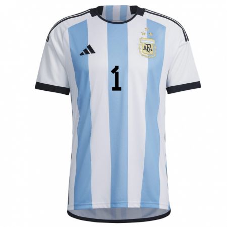 Kandiny Ženy Argentínske Franco Armani #1 Biela Nebeská Modrá Dresy Hazai Csapatmez 22-24 Triĭká