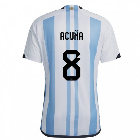 Kandiny Ženy Argentínske Marcos Acuna #8 Biela Nebeská Modrá Dresy Hazai Csapatmez 22-24 Triĭká