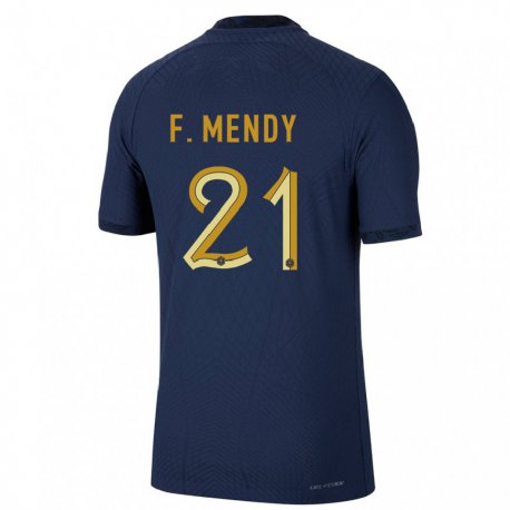 Kandiny Ženy Francúzske Ferland Mendy #21 Námornícka Modrá Dresy Hazai Csapatmez 22-24 Triĭká