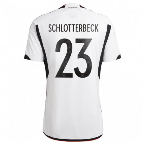 Kandiny Ženy Nemecké Nico Schlotterbeck #23 Biely čierny Dresy Hazai Csapatmez 22-24 Triĭká
