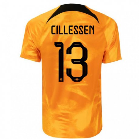 Kandiny Ženy Holandské Jasper Cillessen #13 Oranžový Laser Dresy Hazai Csapatmez 22-24 Triĭká