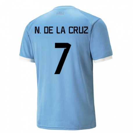 Kandiny Ženy Uruguajské Nicolas De La Cruz #7 Modrá Dresy Hazai Csapatmez 22-24 Triĭká
