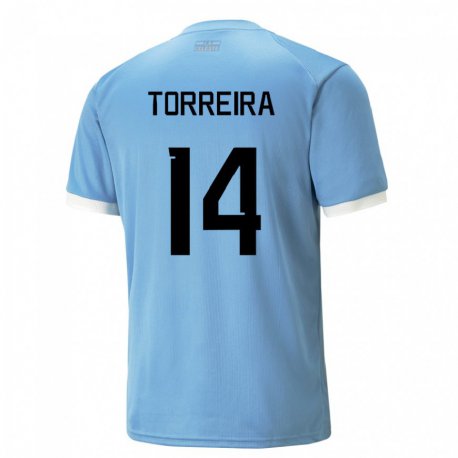 Kandiny Ženy Uruguajské Lucas Torreira #14 Modrá Dresy Hazai Csapatmez 22-24 Triĭká