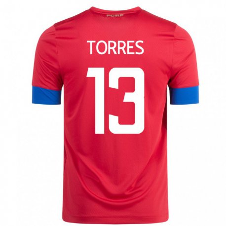 Kandiny Ženy Kostarické Gerson Torres #13 Červená Dresy Hazai Csapatmez 22-24 Triĭká