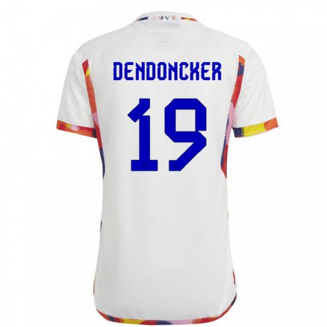 Kandiny Ženy Belgické Leander Dendoncker #19 Biely Dresy Idegenbeli Csapatmez 22-24 Triĭká
