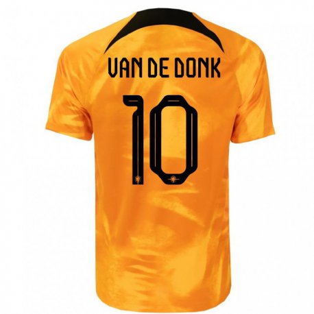 Kandiny Deti Holandské Danielle Van De Donk #10 Oranžový Laser Dresy Hazai Csapatmez 22-24 Triĭká