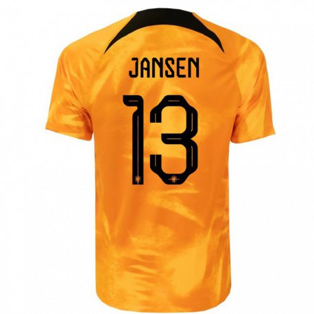 Kandiny Deti Holandské Renate Jansen #13 Oranžový Laser Dresy Hazai Csapatmez 22-24 Triĭká