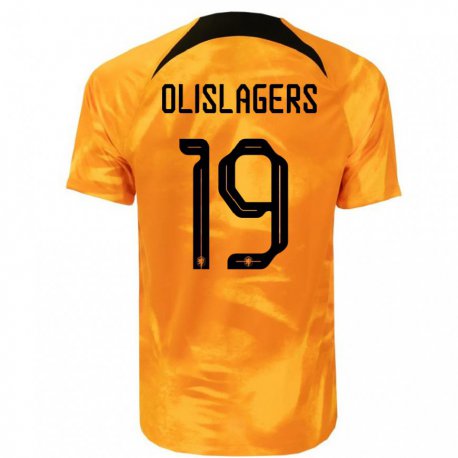 Kandiny Deti Holandské Marisa Olislagers #19 Oranžový Laser Dresy Hazai Csapatmez 22-24 Triĭká