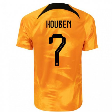 Kandiny Deti Holandské Iggy Houben #7 Oranžový Laser Dresy Hazai Csapatmez 22-24 Triĭká