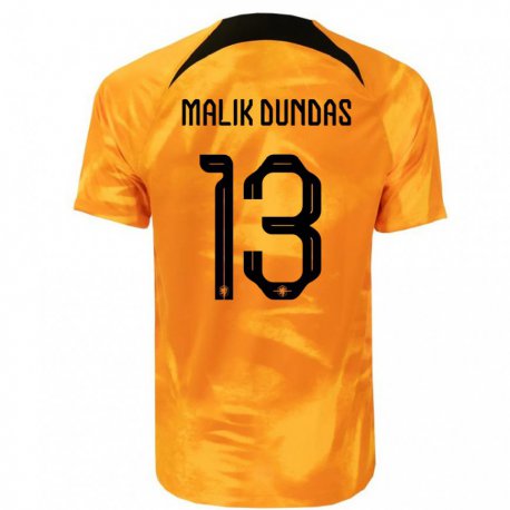 Kandiny Deti Holandské Noa Malik Dundas #13 Oranžový Laser Dresy Hazai Csapatmez 22-24 Triĭká