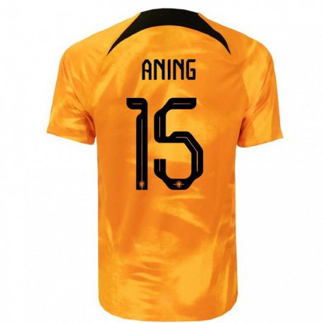 Kandiny Deti Holandské Prince Aning #15 Oranžový Laser Dresy Hazai Csapatmez 22-24 Triĭká