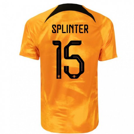 Kandiny Deti Holandské Ilias Splinter #15 Oranžový Laser Dresy Hazai Csapatmez 22-24 Triĭká