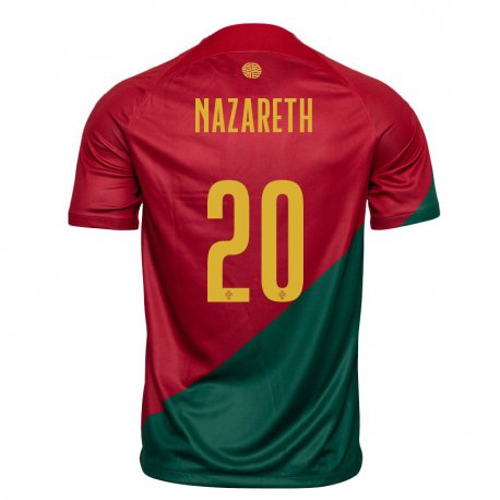 Kandiny Deti Portugalské Kika Nazareth #20 Červená Zelená Dresy Hazai Csapatmez 22-24 Triĭká