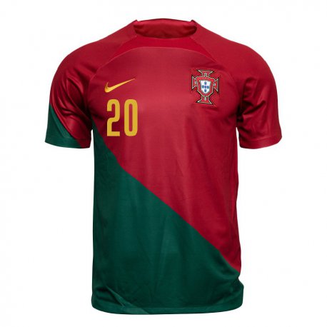 Kandiny Deti Portugalské Fabio Silva #20 Červená Zelená Dresy Hazai Csapatmez 22-24 Triĭká