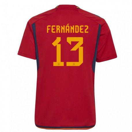 Kandiny Deti Španielske Cesar Fernandez #13 Červená Dresy Hazai Csapatmez 22-24 Triĭká
