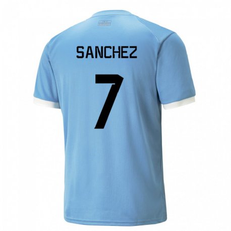 Kandiny Deti Uruguajské Renzo Sanchez #7 Modrá Dresy Hazai Csapatmez 22-24 Triĭká