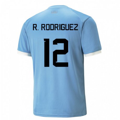 Kandiny Deti Uruguajské Randall Rodriguez #12 Modrá Dresy Hazai Csapatmez 22-24 Triĭká