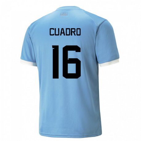 Kandiny Deti Uruguajské Alexis Cuadro #16 Modrá Dresy Hazai Csapatmez 22-24 Triĭká