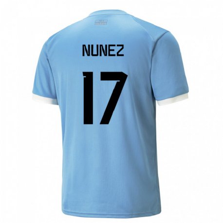 Kandiny Deti Uruguajské Facundo Nunez #17 Modrá Dresy Hazai Csapatmez 22-24 Triĭká