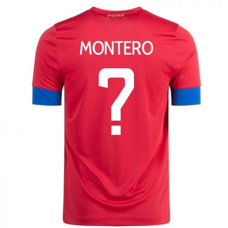 Kandiny Deti Kostarické Claudio Montero #0 Červená Dresy Hazai Csapatmez 22-24 Triĭká