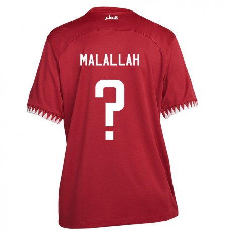 Kandiny Deti Katarské Ali Malallah #0 Maroon Dresy Hazai Csapatmez 22-24 Triĭká