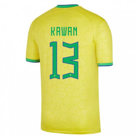Kandiny Deti Brazílske Lucas Kawan #13 žltá Dresy Hazai Csapatmez 22-24 Triĭká