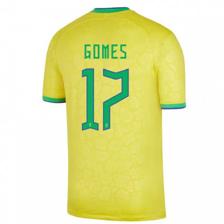 Kandiny Deti Brazílske William Gomes #17 žltá Dresy Hazai Csapatmez 22-24 Triĭká