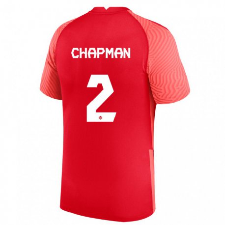 Kandiny Deti Kanadské Allysha Chapman #2 Červená Dresy Hazai Csapatmez 22-24 Triĭká