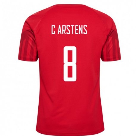 Kandiny Deti Dánske Signe Carstens #8 Červená Dresy Hazai Csapatmez 22-24 Triĭká