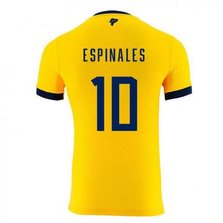 Kandiny Deti Ekvádorské Joselyn Espinales #10 žltá Dresy Hazai Csapatmez 22-24 Triĭká