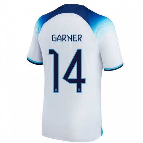 Kandiny Deti Anglické James Garner #14 Biela Modrá Dresy Hazai Csapatmez 22-24 Triĭká