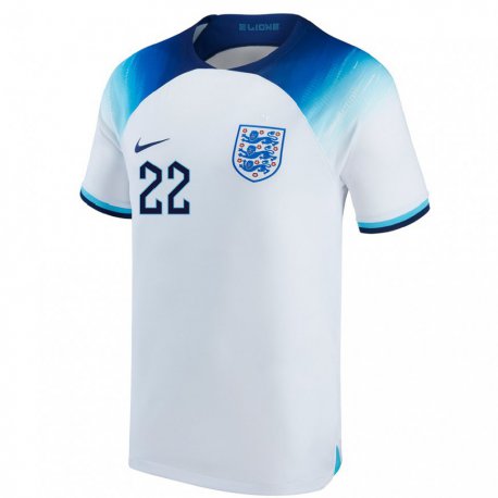 Kandiny Deti Anglické James Trafford #22 Biela Modrá Dresy Hazai Csapatmez 22-24 Triĭká