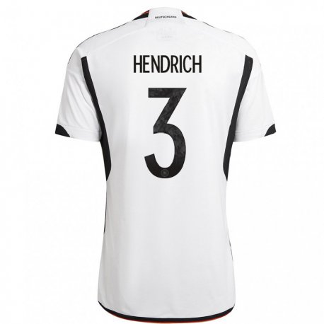 Kandiny Deti Nemecké Kathrin Hendrich #3 Biely čierny Dresy Hazai Csapatmez 22-24 Triĭká
