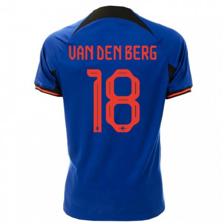 Kandiny Deti Holandské Rav Van Den Berg #18 Kráľovská Modrá Dresy Idegenbeli Csapatmez 22-24 Triĭká