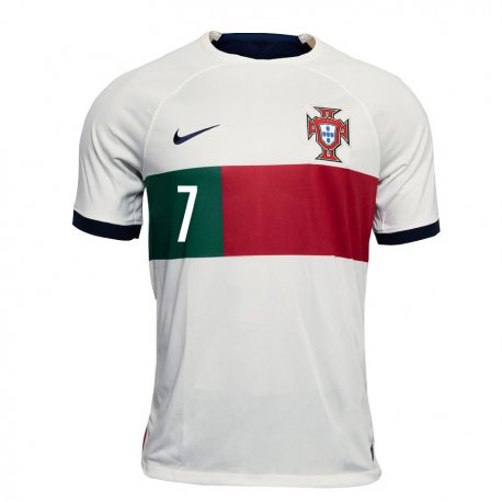 Kandiny Deti Portugalské Fabio Carvalho #7 Biely Dresy Idegenbeli Csapatmez 22-24 Triĭká