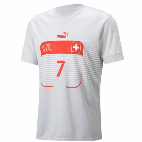 Kandiny Deti Švajčiarske Ronaldo Dantas Fernandes #7 Biely Dresy Idegenbeli Csapatmez 22-24 Triĭká