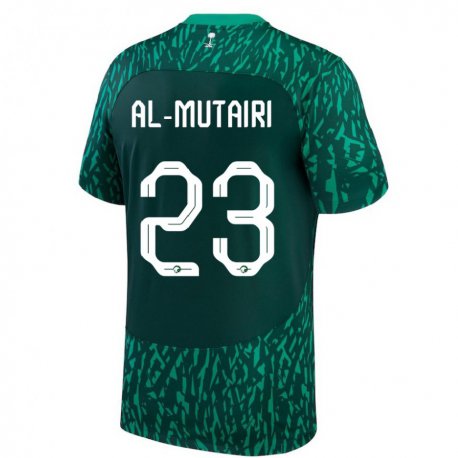 Kandiny Deti Saudskoarabské Turki Al Mutairi #23 Dark Zelená Dresy Idegenbeli Csapatmez 22-24 Triĭká