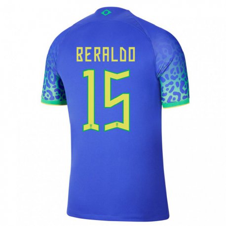Kandiny Deti Brazílske Lucas Beraldo #15 Modrá Dresy Idegenbeli Csapatmez 22-24 Triĭká