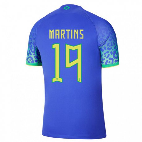 Kandiny Deti Brazílske Matheus Martins #19 Modrá Dresy Idegenbeli Csapatmez 22-24 Triĭká