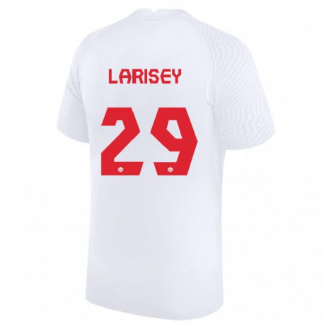 Kandiny Deti Kanadské Clarissa Larisey #29 Biely Dresy Idegenbeli Csapatmez 22-24 Triĭká