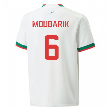 Kandiny Deti Marocké El Mehdi Moubarik #6 Biely Dresy Idegenbeli Csapatmez 22-24 Triĭká
