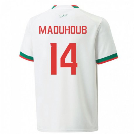Kandiny Deti Marocké El Mehdi Maouhoub #14 Biely Dresy Idegenbeli Csapatmez 22-24 Triĭká