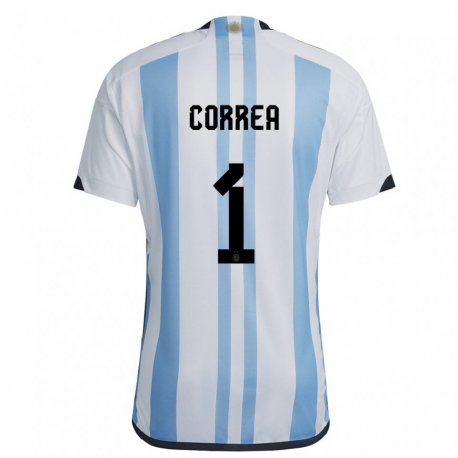 Kandiny Muži Argentínske Vanina Correa #1 Biela Nebeská Modrá Dresy Hazai Csapatmez 22-24 Triĭká