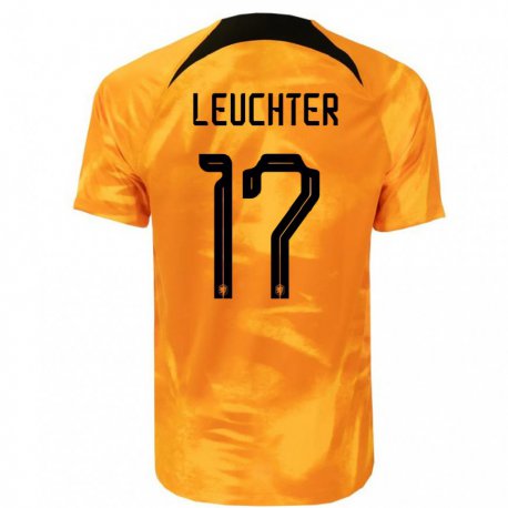 Kandiny Muži Holandské Romee Leuchter #17 Oranžový Laser Dresy Hazai Csapatmez 22-24 Triĭká